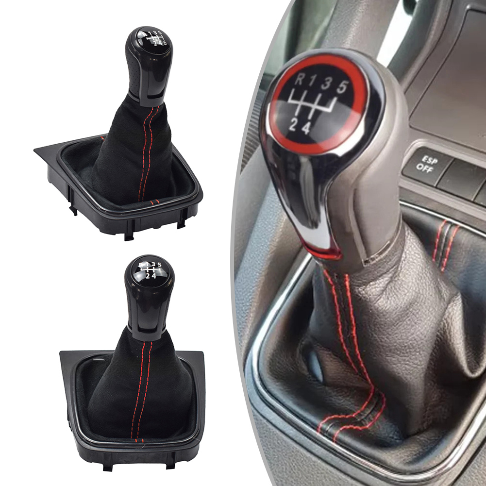 Interior Design Experience - BLACK Leather Gear Shift Knob Enhanced