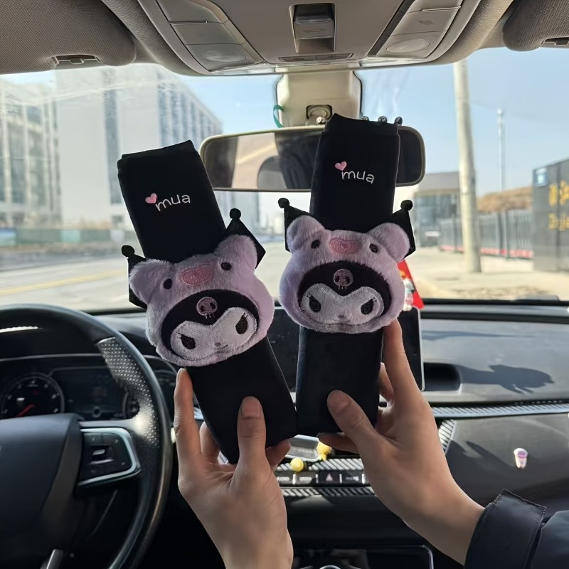 Interior Design Article - Kawaii Kuromi Car Seat Belt Shoulder