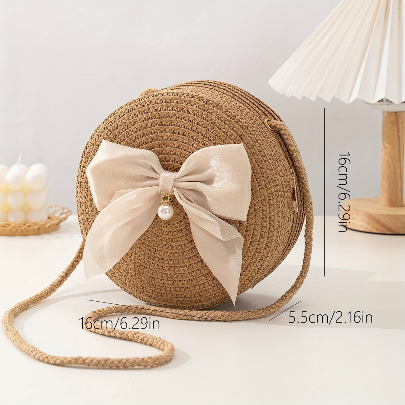 Elegant Round Straw Crossbody  - Interior Design Elegant ulasan dan harga